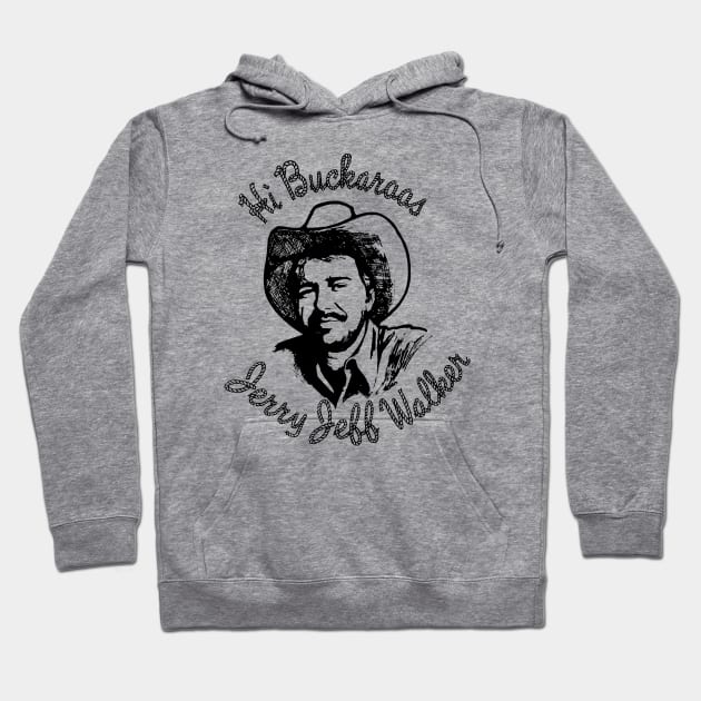 jerry jeff walker Hoodie by Rundown